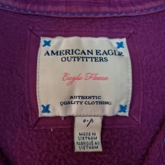 90s vintage AE 3/4 sleeve hoodie - Picture 5 of 7